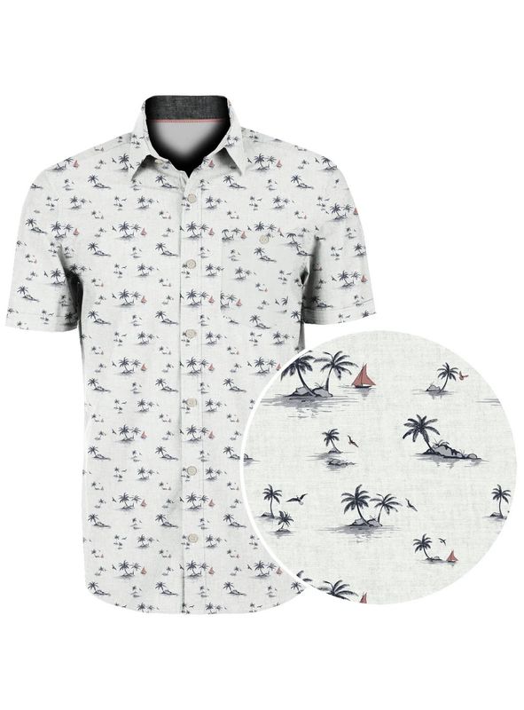 P/Z Palm &amp; Sail Linen S/S Shirt - 7464331