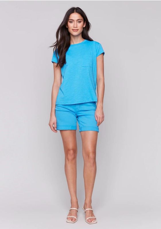 Charlie B Roll Up Cuff Short - C8029T
