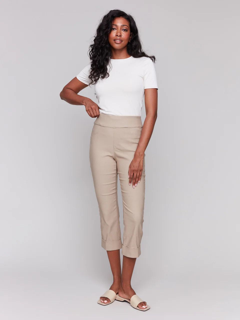 Charlie B Pull-On Capri Pant C5259T