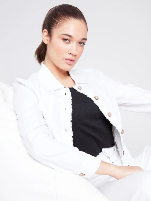 Charlie B Linen Blend Jacket C6199Y