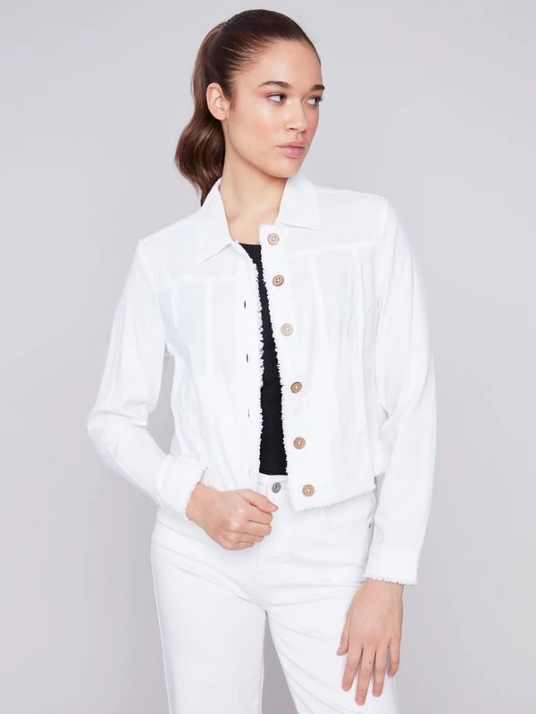 Charlie B Linen Blend Jacket C6199Y