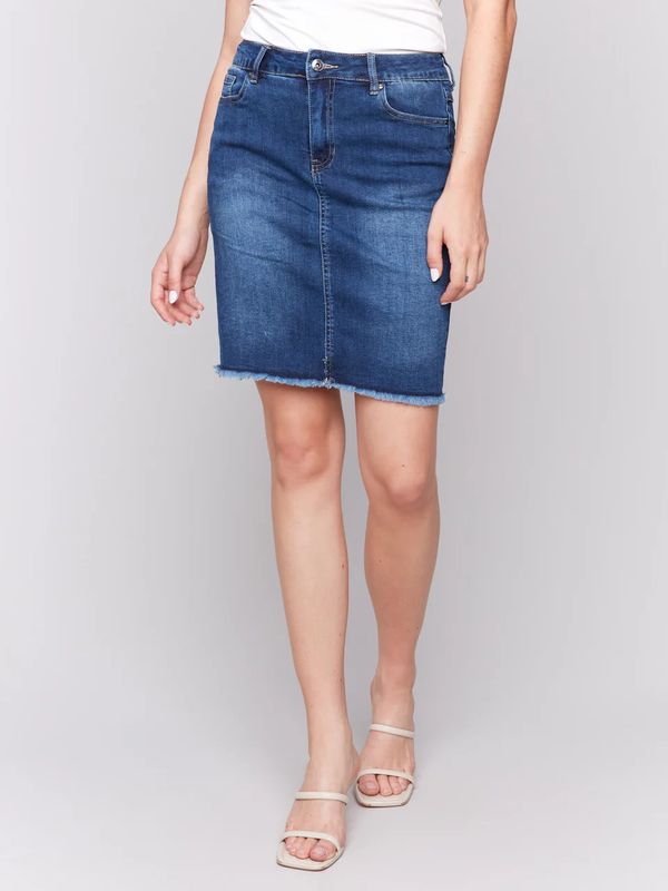 Charlie B Denim Skort C7042T