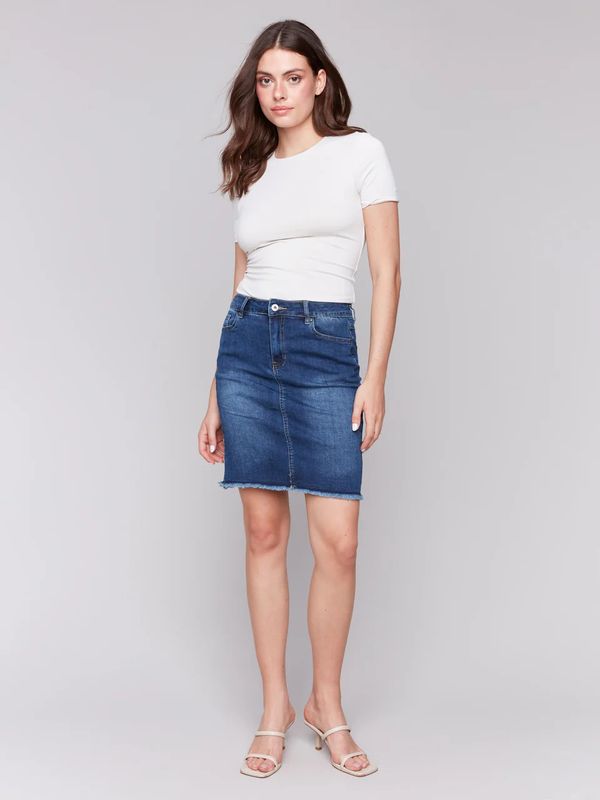 Charlie B Denim Skort C7042T