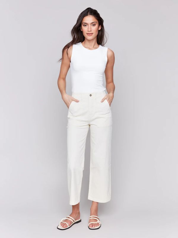 Charlie B Cropped Utility Pant C5636