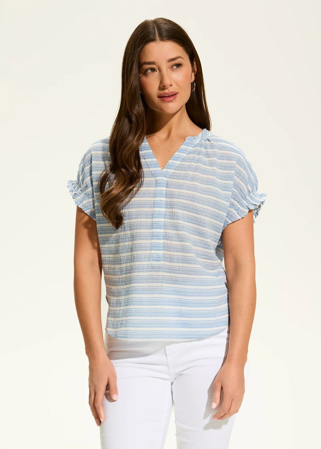 FDJ Crinkle Stripe Top 7607818