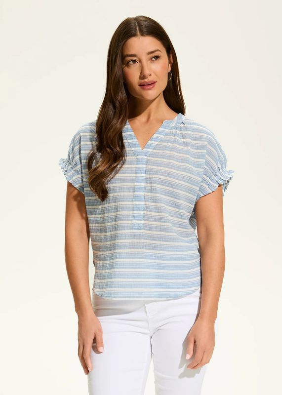 FDJ Crinkle Stripe Top 7607818