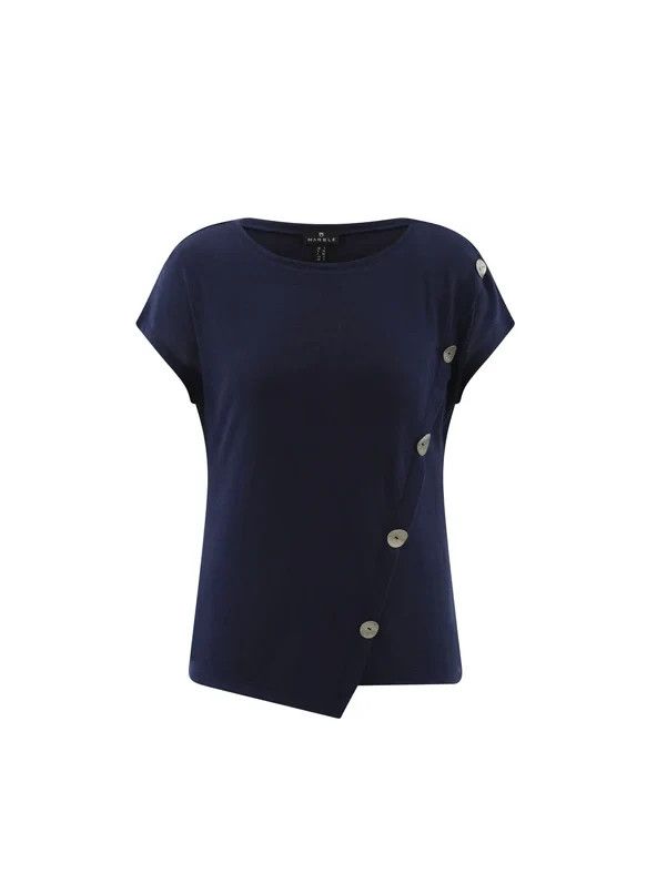 Marble Side Button Top 7845