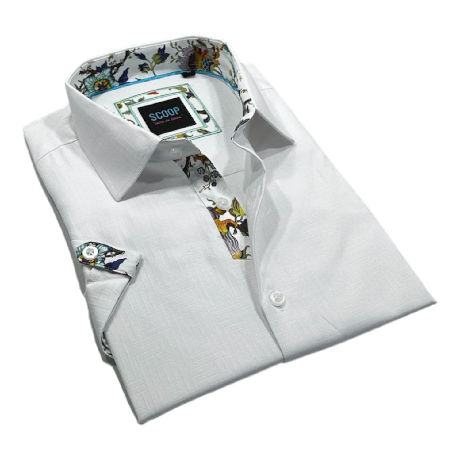 Scoop S/S Cotton Sport Shirt - Herring