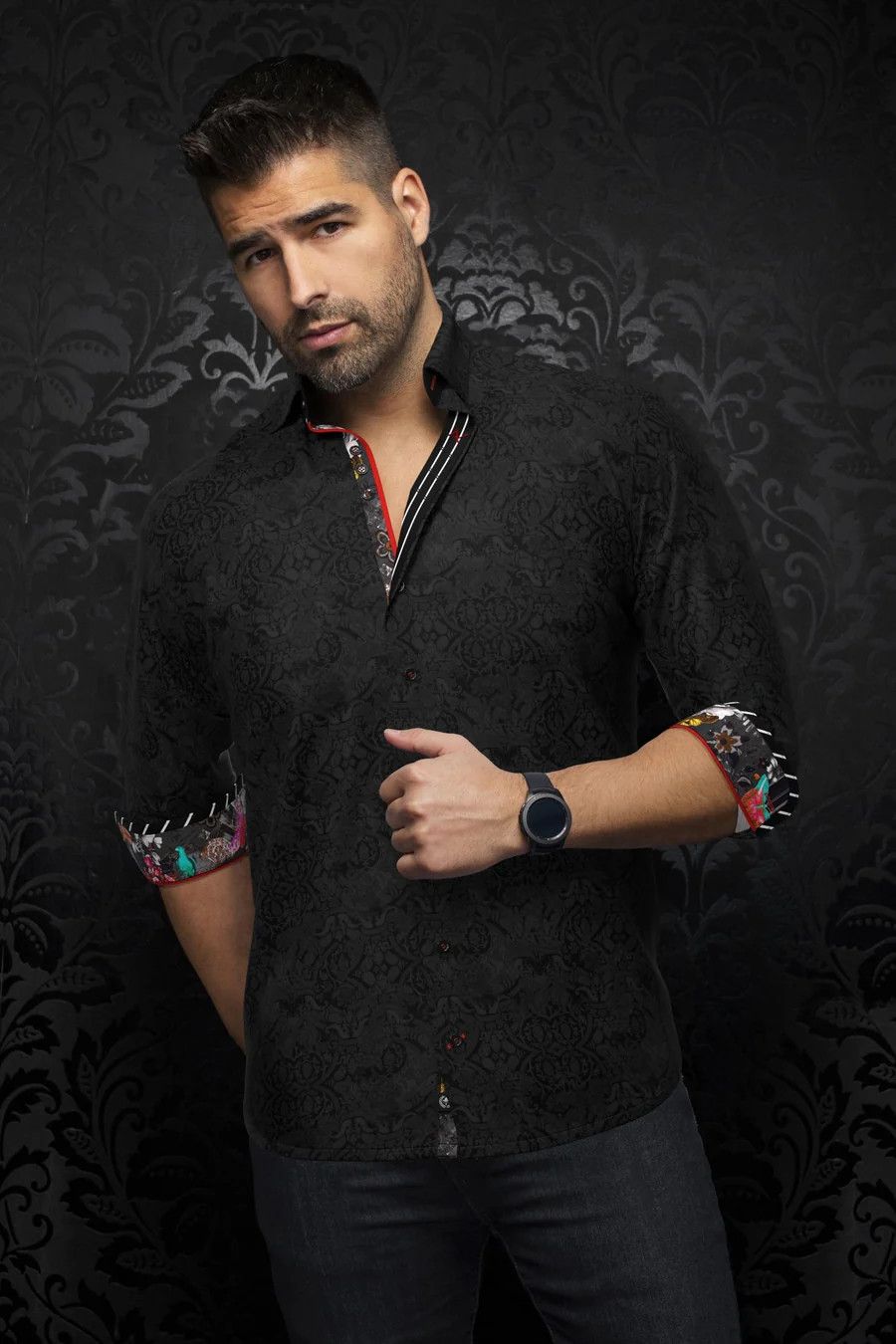 Au Noir L/S Stretch Shirt - Bardelli, Color: Black, Size: Med