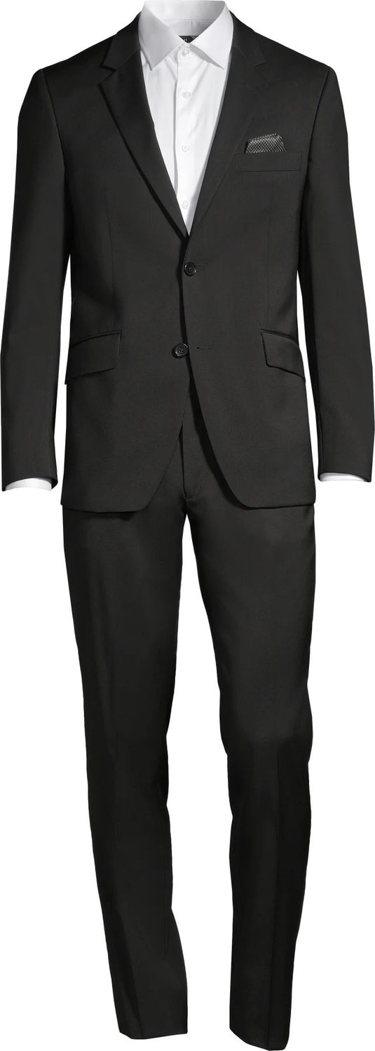 Horst Made In Europe Wool Suit (Marzotto Italian Wool), Color: Black, Size: 40
