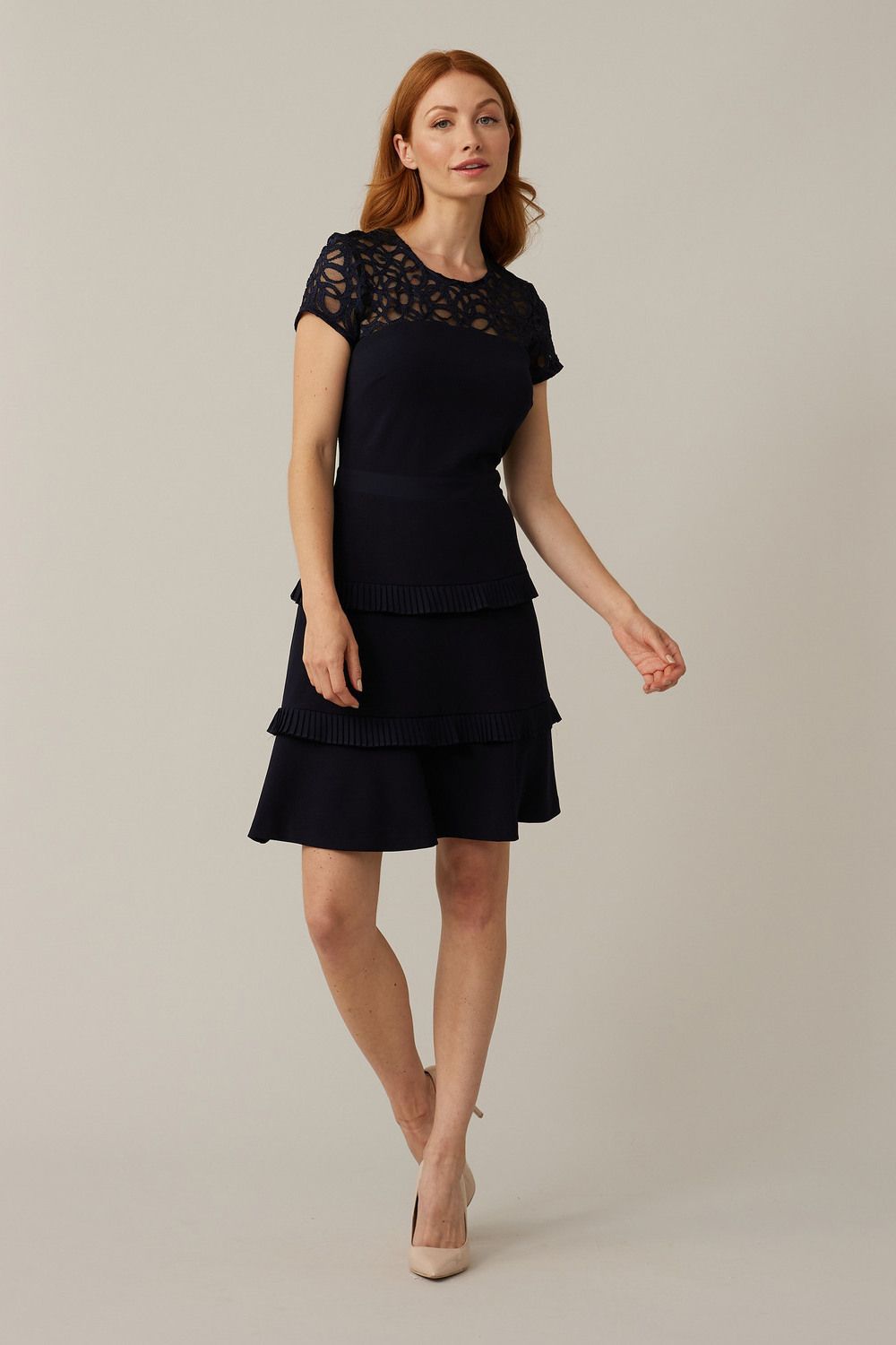 Ribkoff Lace Neckline Dress 221335