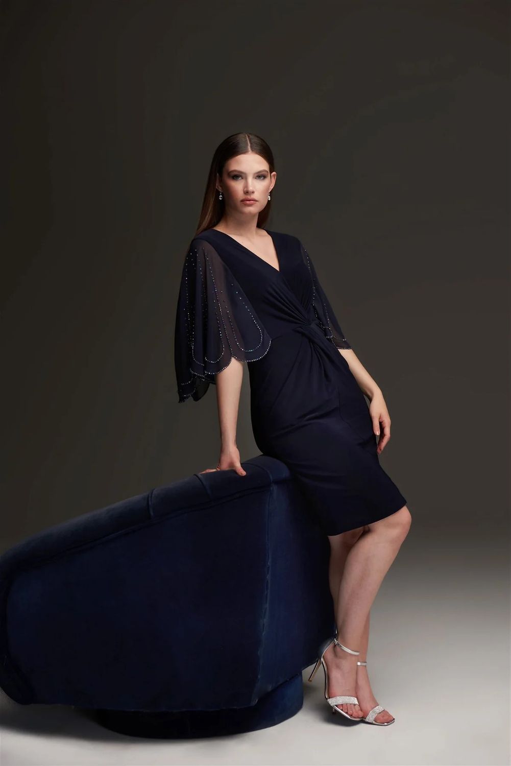 Ribkoff Embellished Sheer Sleeve Dress 213714