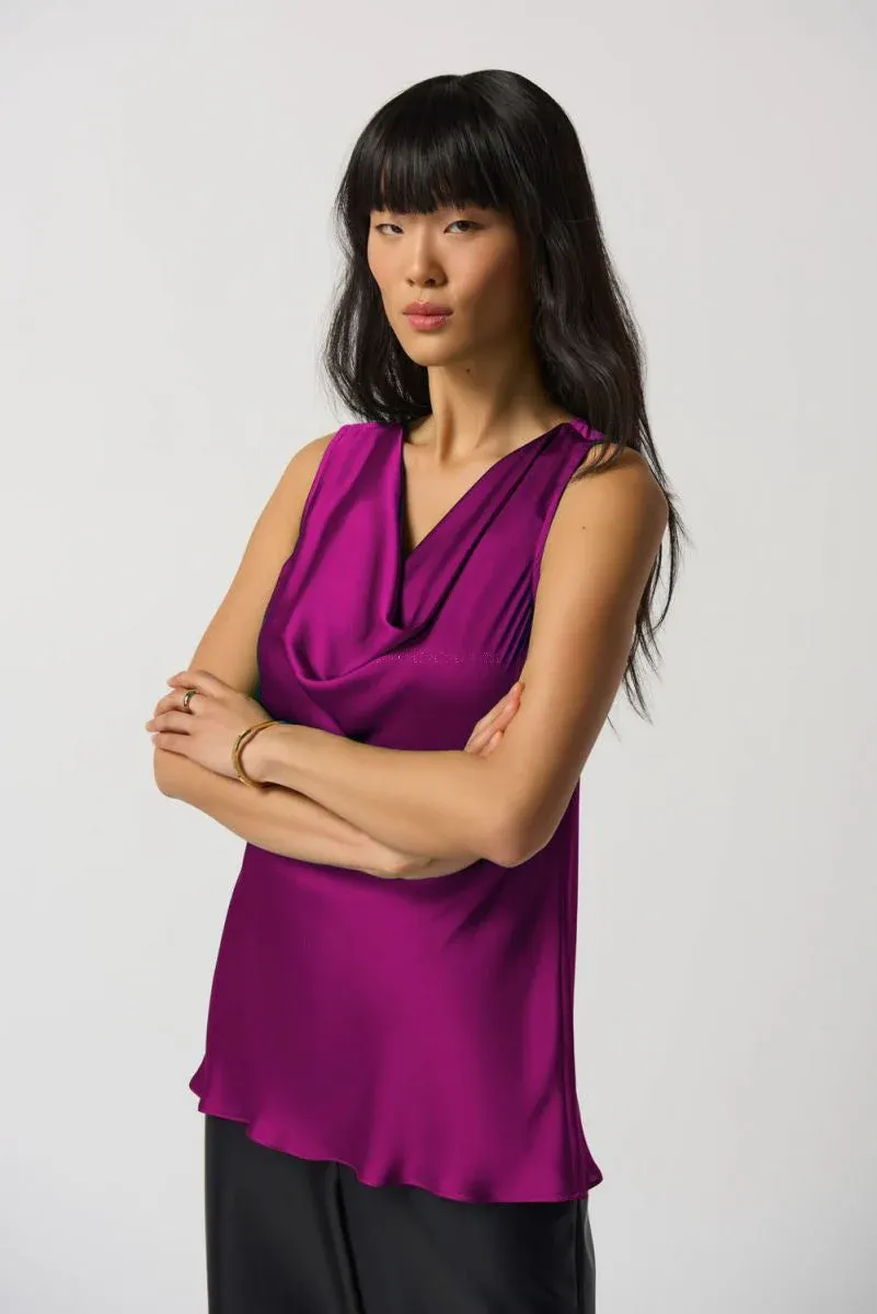 Ribkoff Cowl Neck Satin Top 233048