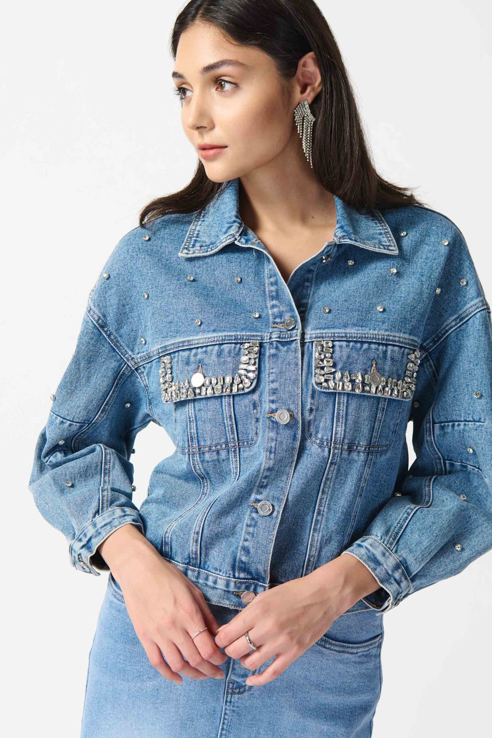 Ribkoff Embellished Denim Boxy Jacket 242917