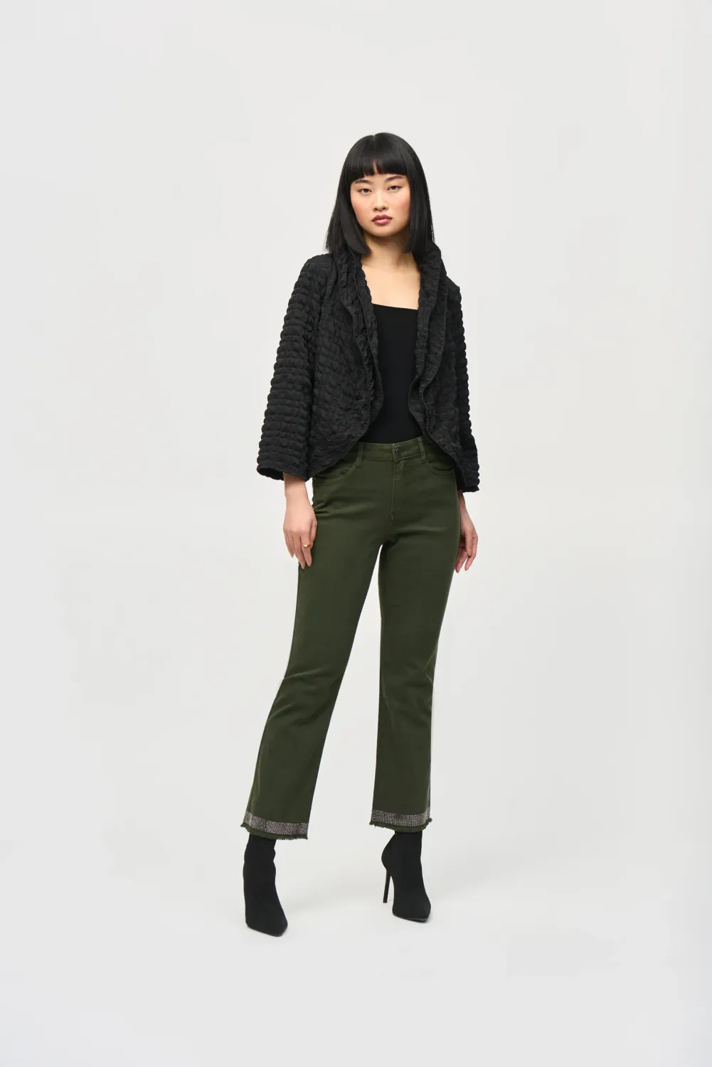 Ribkoff Frayed Denim Pants - 243964