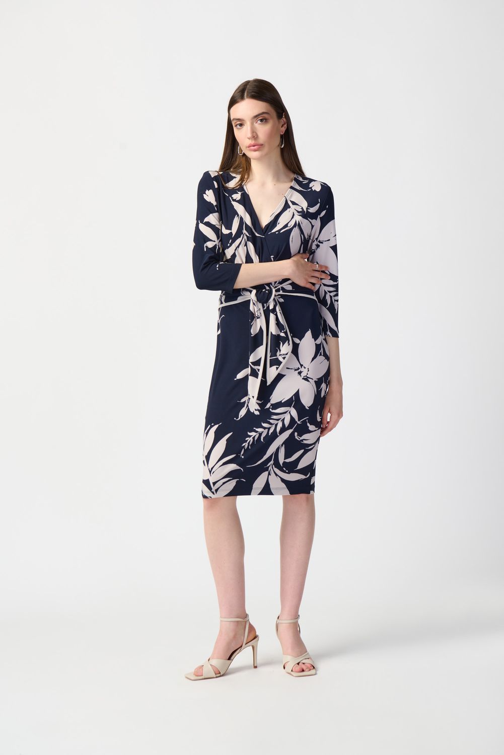 Ribkoff Floral Print Silky Knit Wrap Dress - 241056