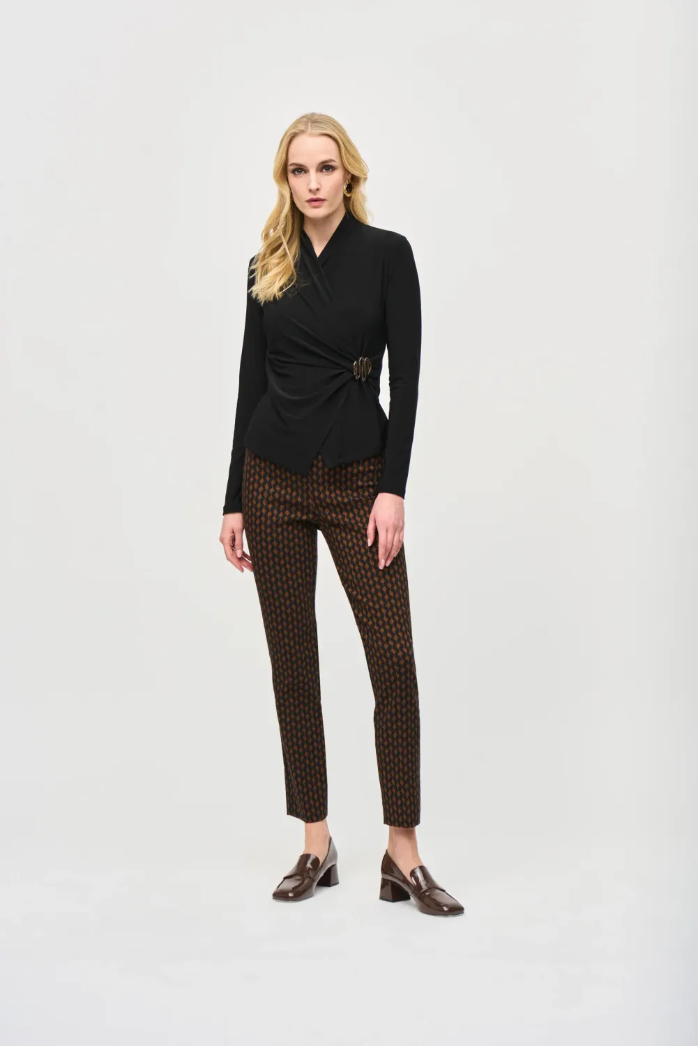 Ribkoff Metallic Wrap Top - 243152