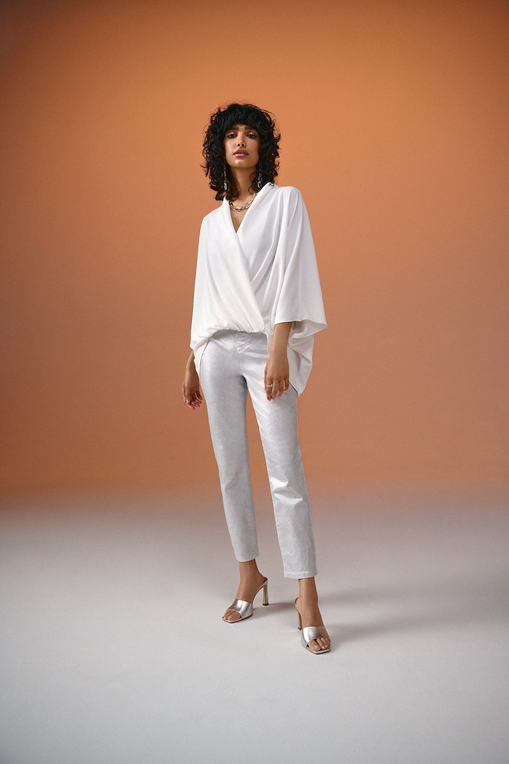 Ribkoff Metallic Animal Print Pull-On Jeans - 241932