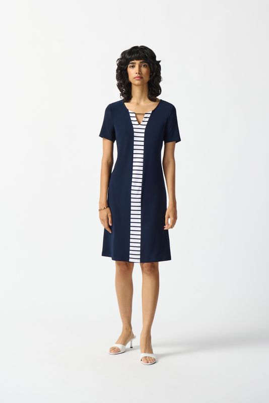 Ribkoff Striped Panel Dress 242068