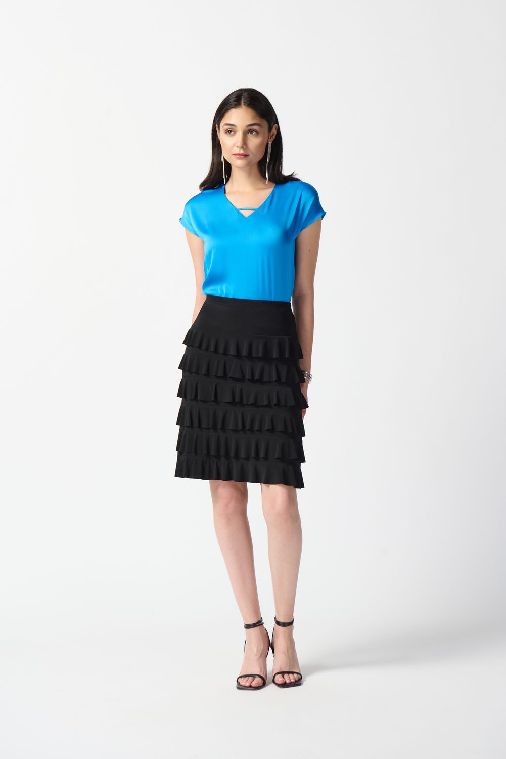 RIbkoff Tiered Ruffle Skirt 242044
