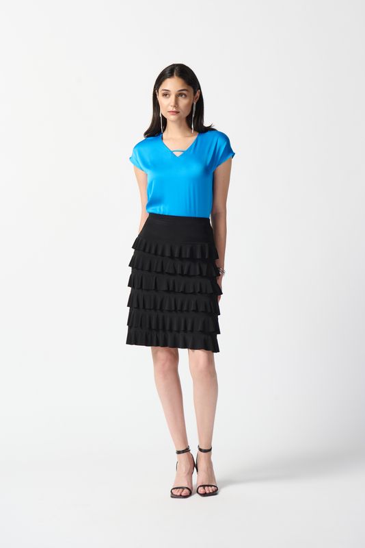 RIbkoff Tiered Ruffle Skirt 242044