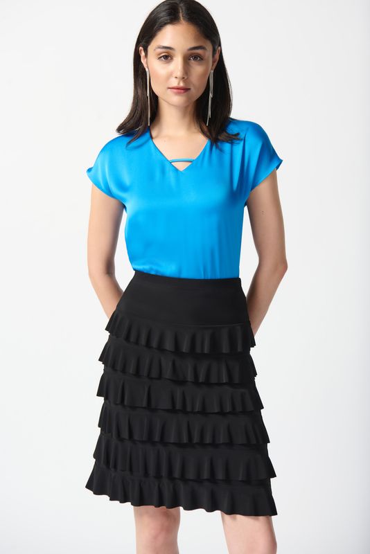 RIbkoff Tiered Ruffle Skirt 242044