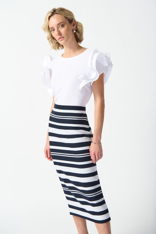 Ribkoff Striped Skirt Style 242050