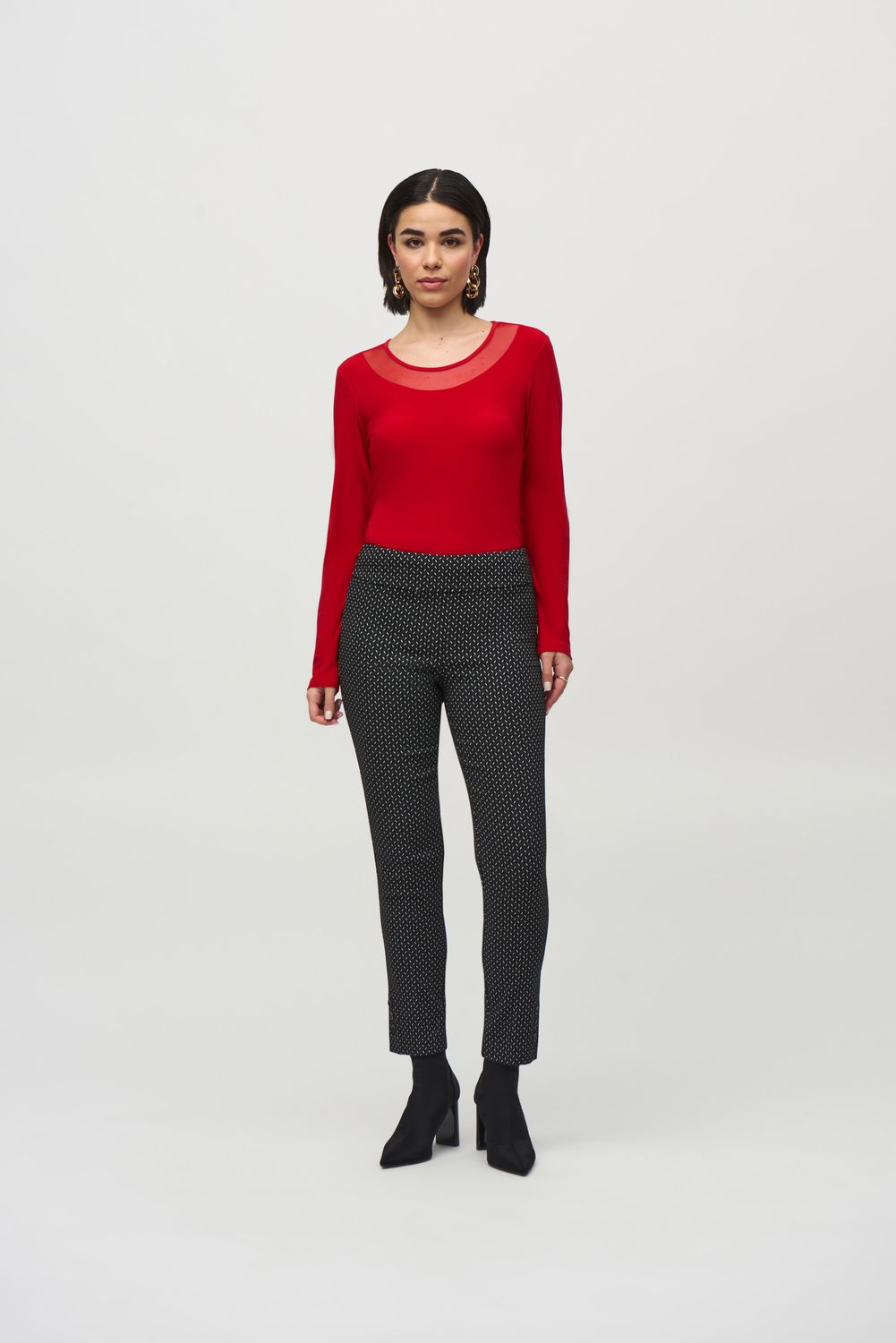 Ribkoff Jacquard Abstract Pull-On Pants - 244140