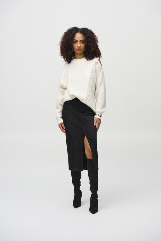 Ribkoff Denim Pencil Skirt w/ Rhinestones - 244944