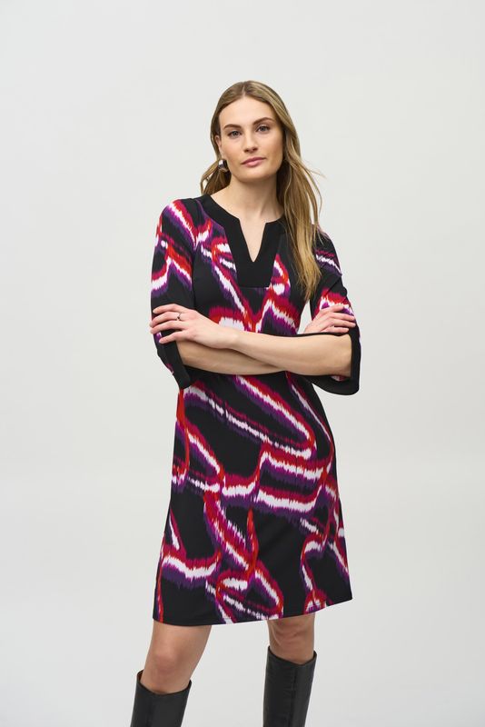 Ribkoff Silky Knit Abstract Print A-Line Dress - 244249
