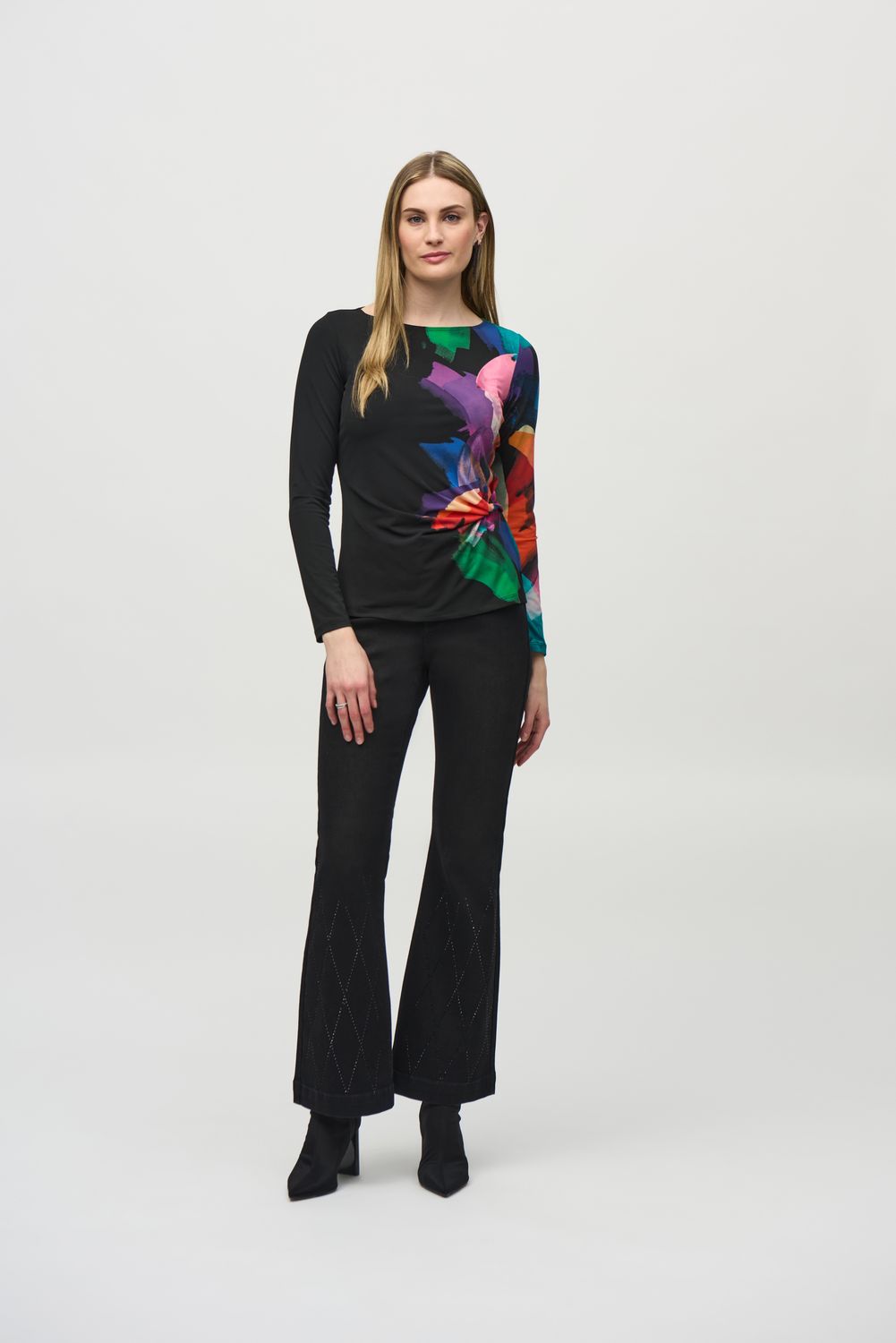Ribkoff Knit Abstract Print Top - 244073