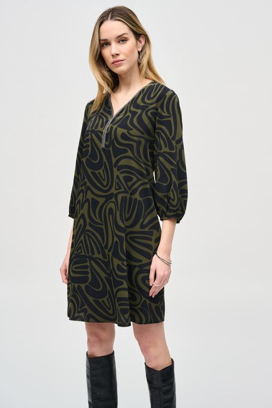 Ribkoff Woven Abstract Print A-Line Dress - 243154
