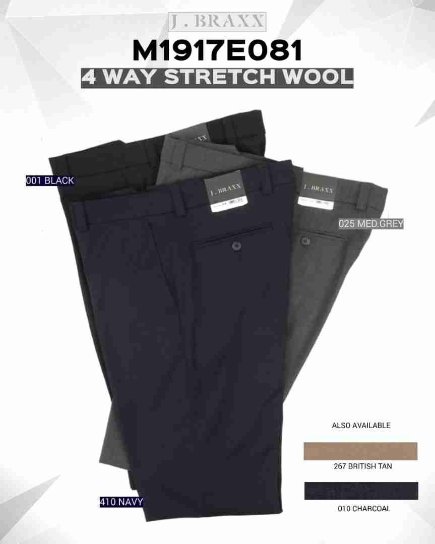 J. Braxx 4 Way Stretch Wool Dress Pant - M1917E081