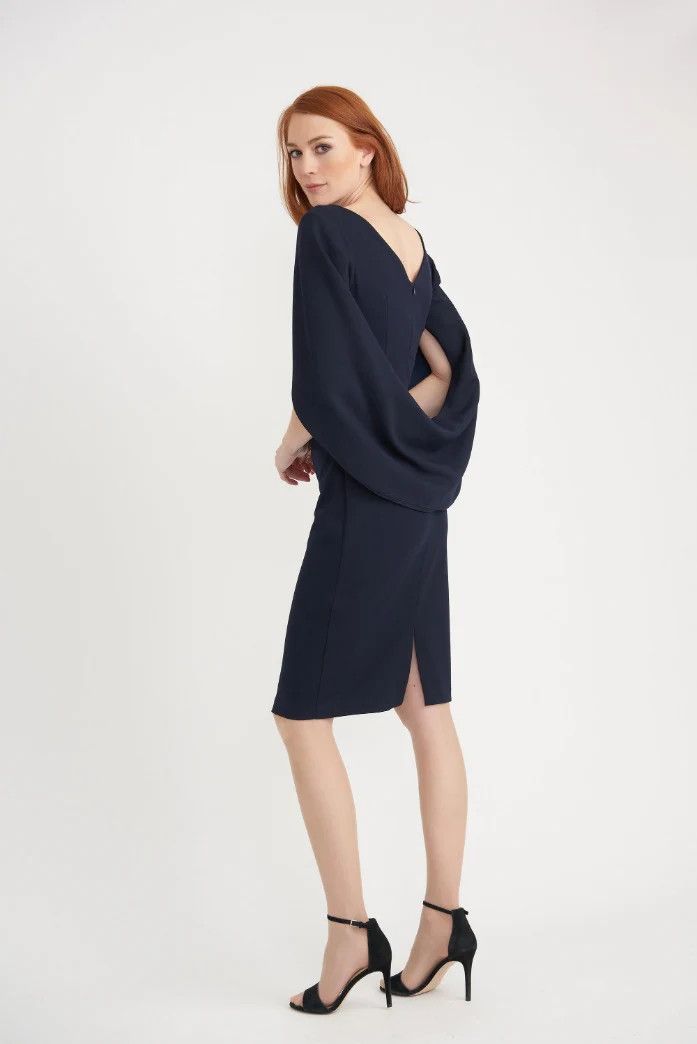 Ribkoff Boat Neck Caped Dress 203145