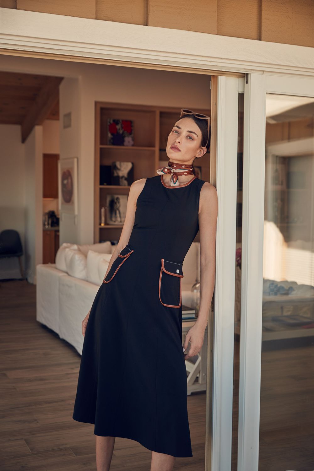 Ribkoff Woven Knit Dress 222052
