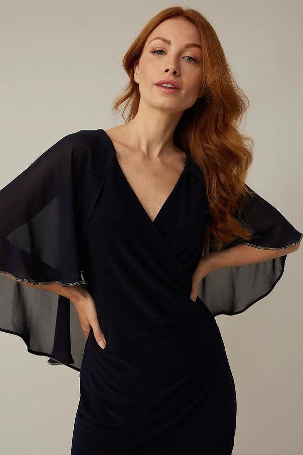 Ribkoff Rhinestone Cape Dress 221353