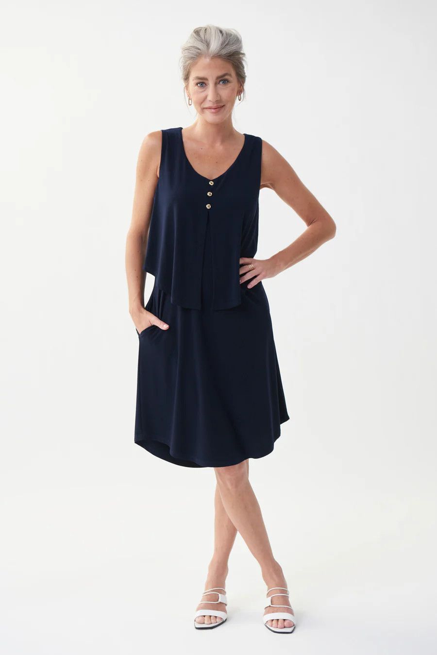 Ribkoff A-line Sleeveless Jersey Dress 222203