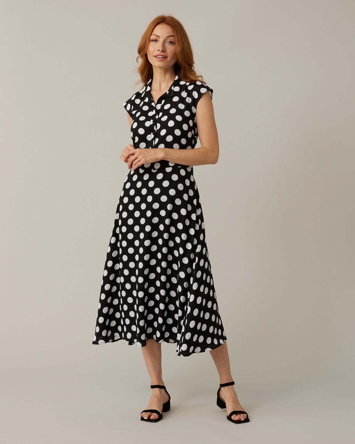 Ribkoff Fit &amp; Flare Polka Dot Dress 221361