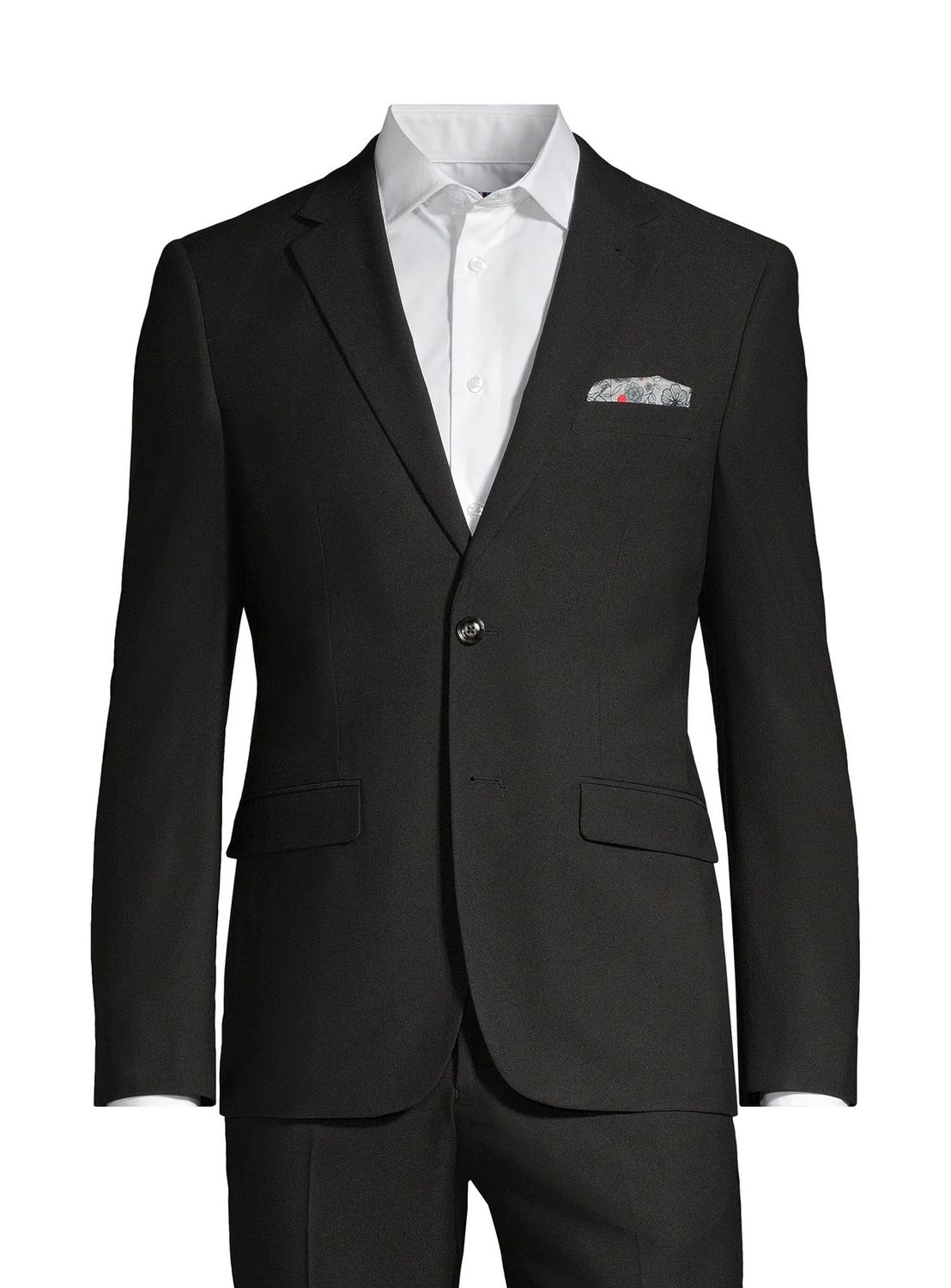 Soul Of London Slim Fit Suit - 201114, Color: Black - 001, Size: 52 R
