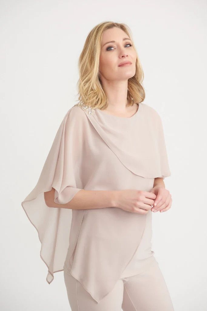 Ribkoff Shoulder Detail Draped Top 203479