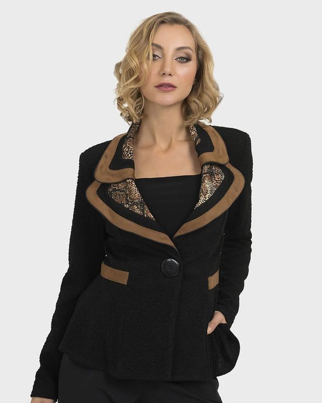 Ribkoff Animal Print Detail Jacket 193440