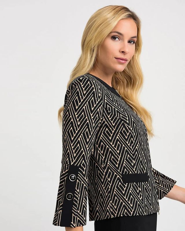 Ribkoff Geomeytric Print Zip Up Jacket 201489