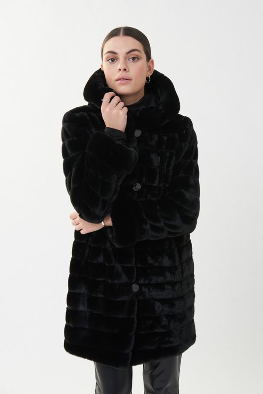 Ribkoff Reversible Faux Fur Hooded Coat 214913