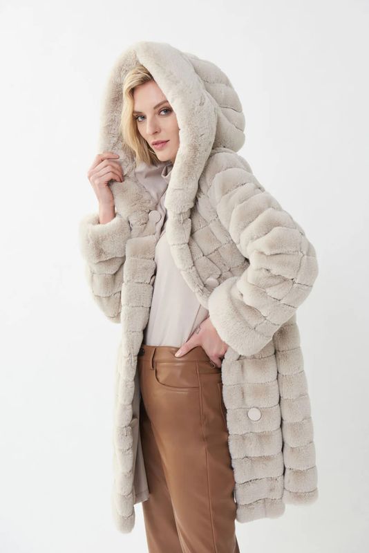 Ribkoff Reversible Faux Fur Hooded Coat 214913