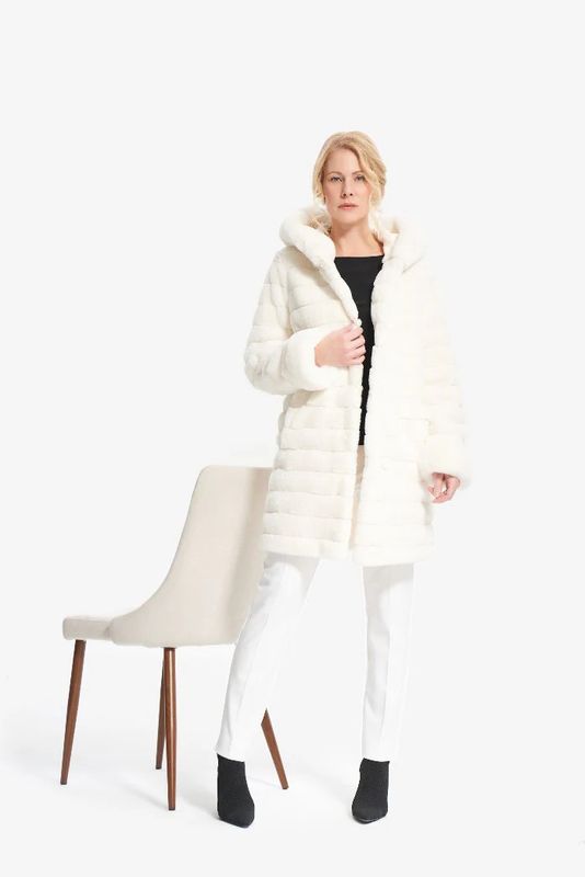 Ribkoff Reversible Faux Fur Hooded Coat 214913