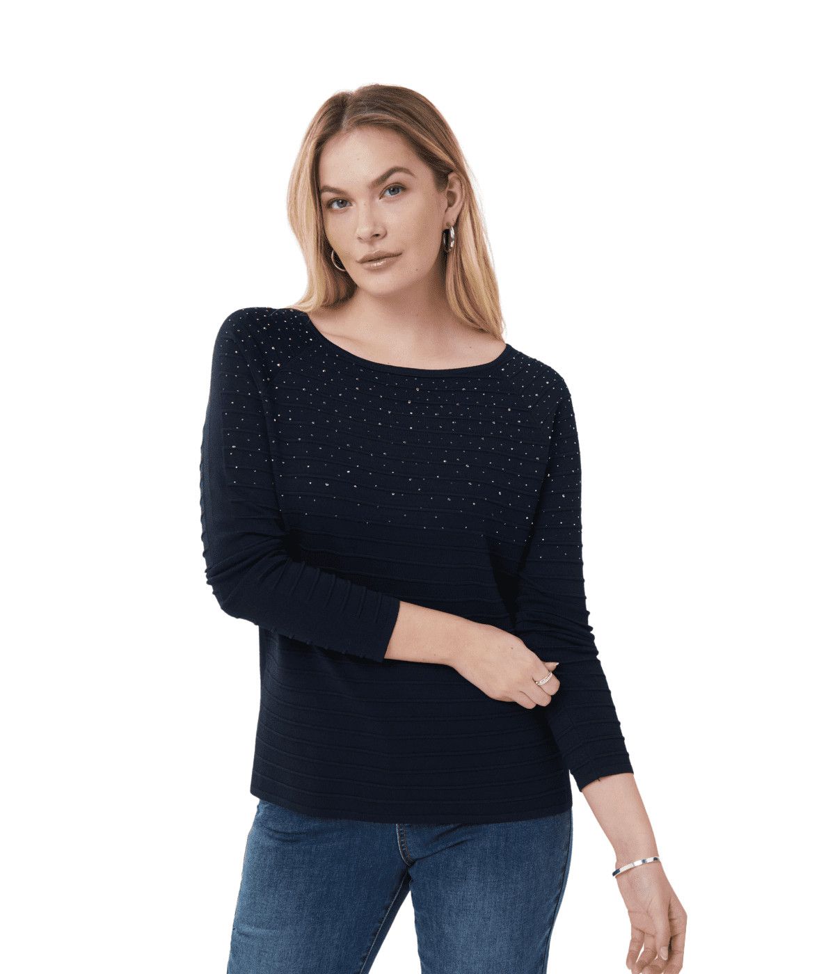 Ribkoff Studded Raglan Sweater 223955