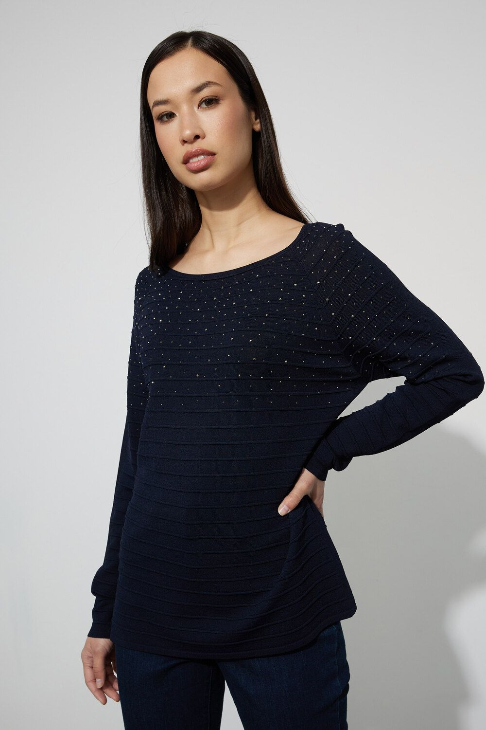 Ribkoff Studded Raglan Sweater 223955