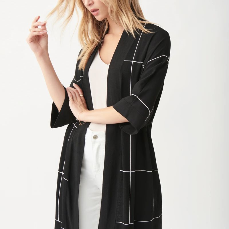 Ribkoff Checked Cover-Up Sweater 221946