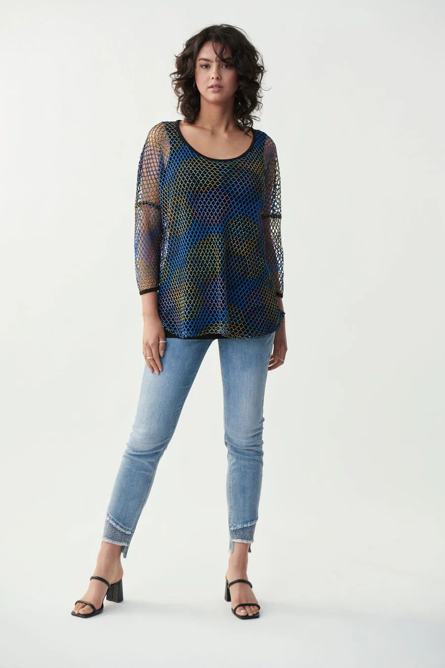 Ribkoff Mesh Overlay Top 221197