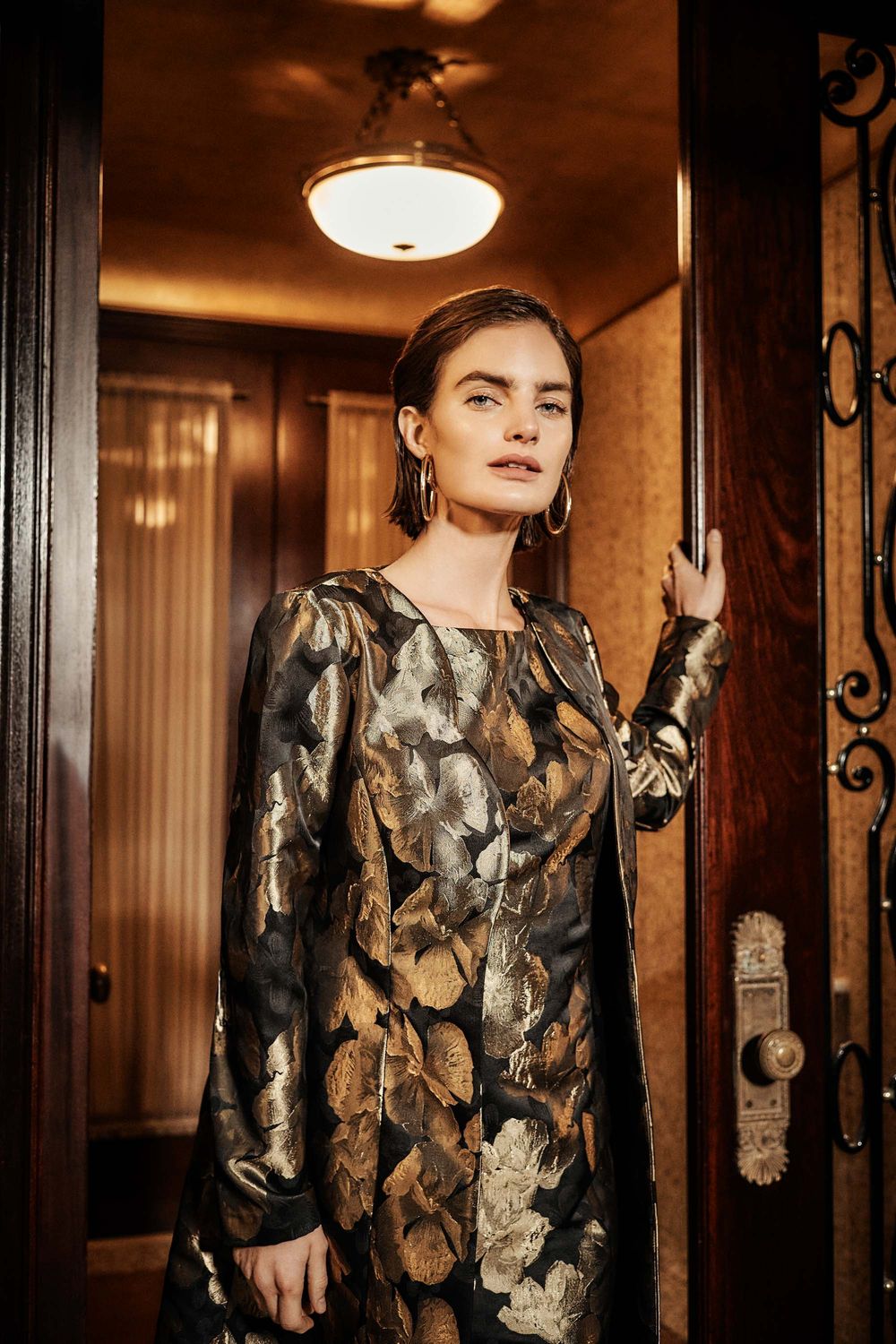 Ribkoff Foil Leaf Open Front Blazer/Jacket 233720
